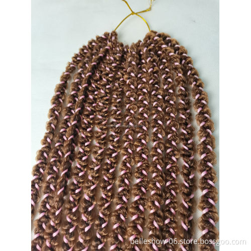 Hot sell 18 inch 12stands senegalese twist hair synthetic crochet extension Crochet box braids 3D box braid hair
